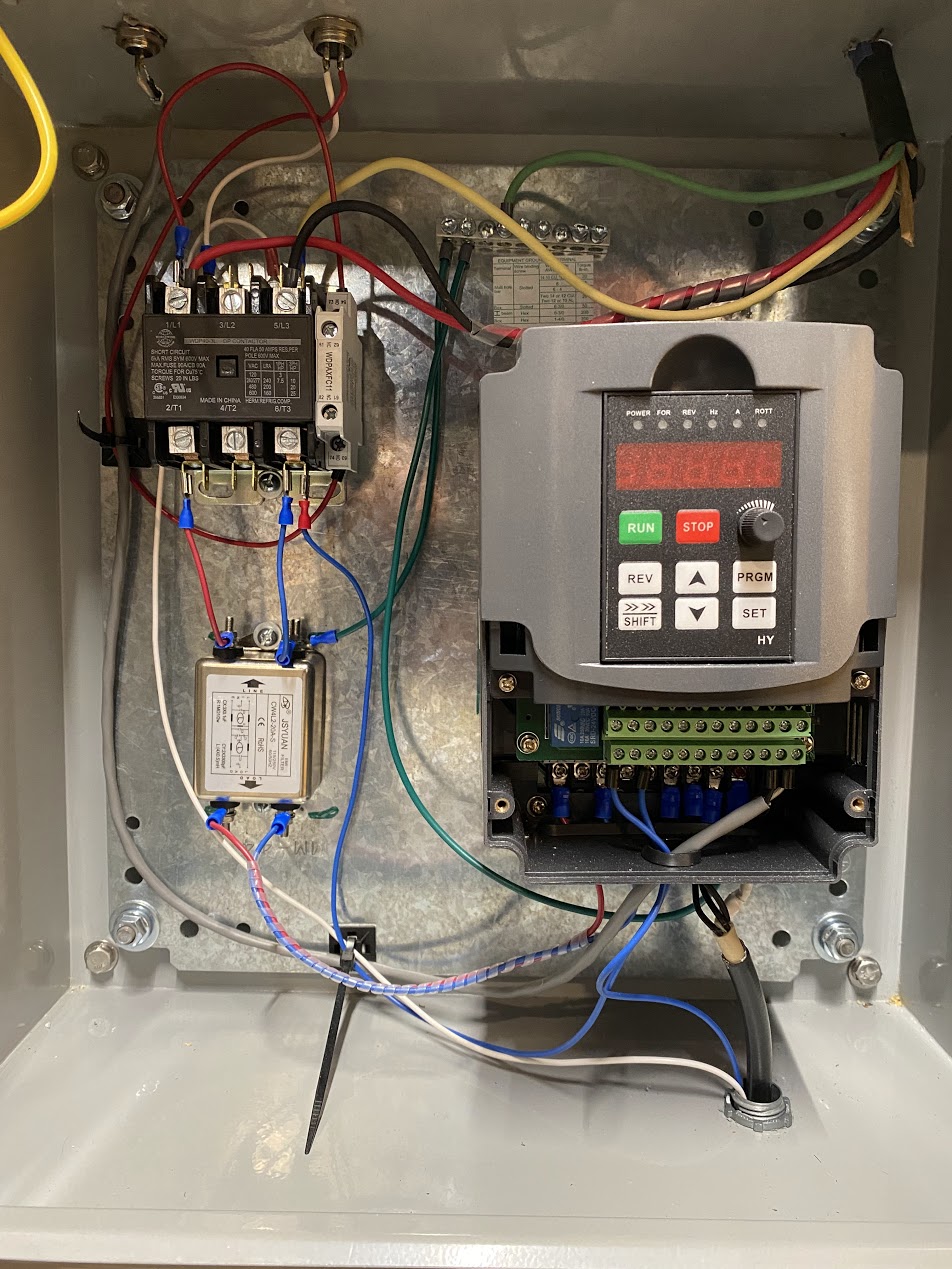VFD Panel with contactor, EMI filter, and VFD